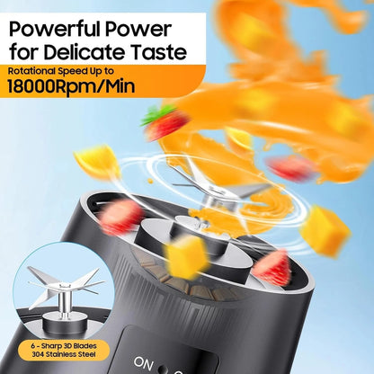 High Performance & Fast With Warranty – Juicer - 380 ml – Juicer Machine – Mini Juicer Machine – Blender – Blender Machine – Rechargeable Smoothie Maker For Travel, Gym, Office & Home – Perfect For Shakes, Juices & Smoothies Anywhere