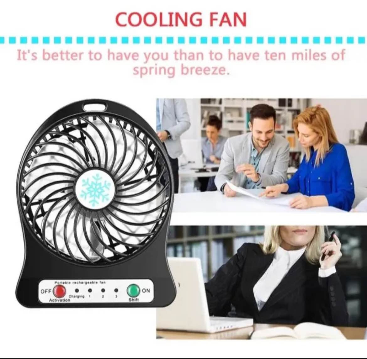 Portable Mini Fashion Hand Clip Fan USB Charging Quiet Desktop Electric Fan High Quality Small Cooling Fans